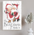 Personalized Vintage Santa Christmas Sign - Custom Family Name Farmhouse Wall Art