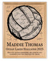 Volleyball Award Plaque - Custom Signable Team Gift - Solid Wood