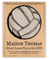 Volleyball Award Plaque - Custom Signable Team Gift - Solid Wood