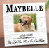 Pet Memorial Photo Plaque – “Paw Prints On Our Hearts” Custom Sign