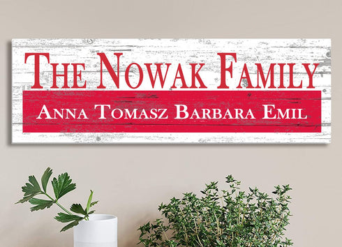 Polish Flag Family Name Sign – Personalized Poland Heritage Plaque with Custom Names