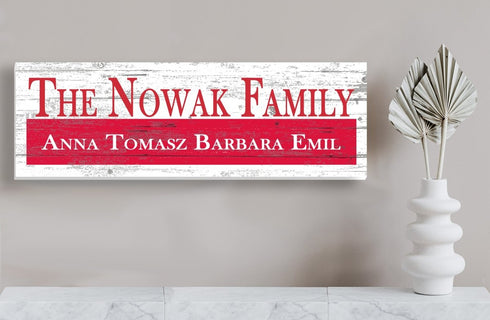 Polish Flag Family Name Sign – Personalized Poland Heritage Plaque with Custom Names