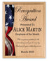 Recognition Award Plaque Custom for Military, Government, Law Enforcement Achievement or Retirement