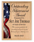 Military Service Plaque – Personalized Appreciation Award With Name, Rank & American Flag