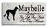 Saluki Memorial Stone - Custom Personalized Marble Grave Marker