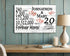20th Anniversary Gift - Personalized Wood Sign for Husband, Wife or Couple - 20 Year