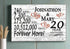 20th Anniversary Gift - Personalized Wood Sign for Husband, Wife or Couple - 20 Year