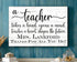 Personalized Teacher Gift Plaque - A Teacher Takes a Hand Opens a Mind - Custom Name