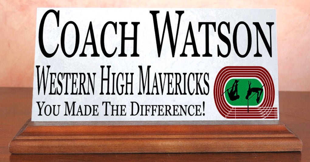 Track Coach Gift Plaque FREE SAME DAY SHIPPING – Broad Bay Personalized ...