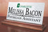UNC Charlotte Nameplate – Solid Marble UNCC Desk Name Plate Sign with Personalized Title