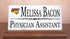 UNI Desk Nameplate – Custom Marble Name Sign with Personalized Title