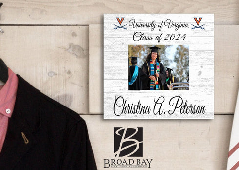 UVA Frame with Printed Photo - University of Virginia Class Year or Graduation Gift Frame