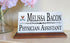 UVA Desk Nameplate – Custom Marble Virginia Name Plate with Personalized Title