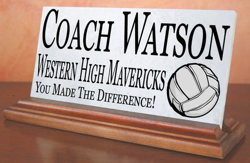 Volleyball Coach Gift Plaque Custom Award For Great Coaches