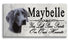 Weimaraner Memorial Stone - Personalized Marble Dog Grave Marker