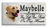 Yellow Lab Memorial Stone - Custom Personalized Marble Grave Marker
