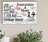 14th Anniversary Gift - Personalized Wood Sign for Husband, Wife or Couple - 14 Year