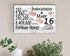 16th Anniversary Gift - Personalized Wood Sign for Husband, Wife or Couple - 16 Year