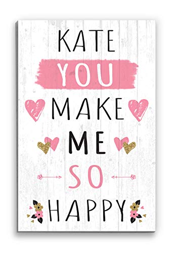 Anniversary Gift Personalized "You Make Me So Happy" Sign