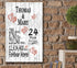 24th Anniversary Gift - Personalized Wood Plaque for Husband, Wife or Couple - 24 Year