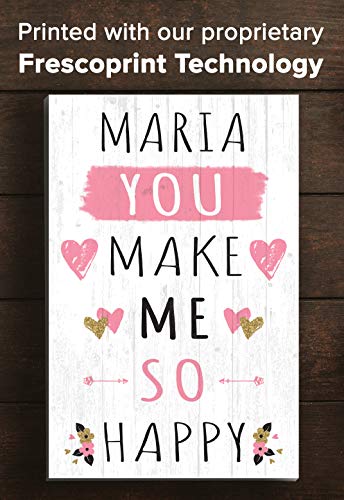 Anniversary Gift Personalized "You Make Me So Happy" Sign