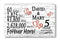 Personalized 5 Year Anniversary Gift – Traditional Wood Present Sign with Couple’s Names | Romantic Plaque