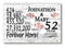 52 Year Anniversary Gift Personalized 52nd For Him Her or Couples