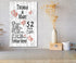 52nd Anniversary Gift - Personalized Wood Plaque for Husband, Wife or Couple - 52 Year