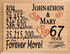 67th Anniversary Gift - Personalized Wood Plaque for Husband, Wife or Couple - 67 Year