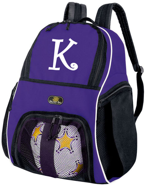 Personalized Soccer Backpack or Volleyball Bag Purple