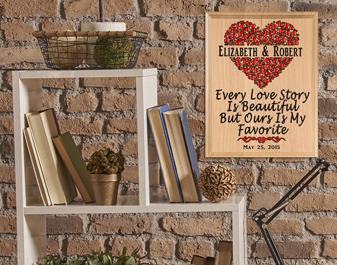 Personalized Wedding Gift or Anniversary Gift Sign - Every Love Story is Beautiful