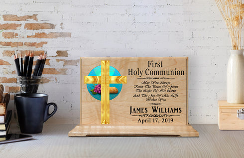 First Communion Gift Plaque Personalized 1st Holy Communion Gift Idea for Boys or Girls