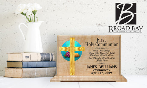 First Communion Gift Plaque Personalized 1st Holy Communion Gift Idea for Boys or Girls