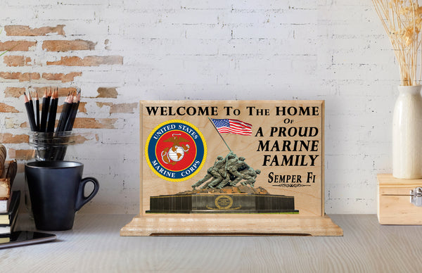 Proud Marine Family Sign Official USMC Marine Family Plaque