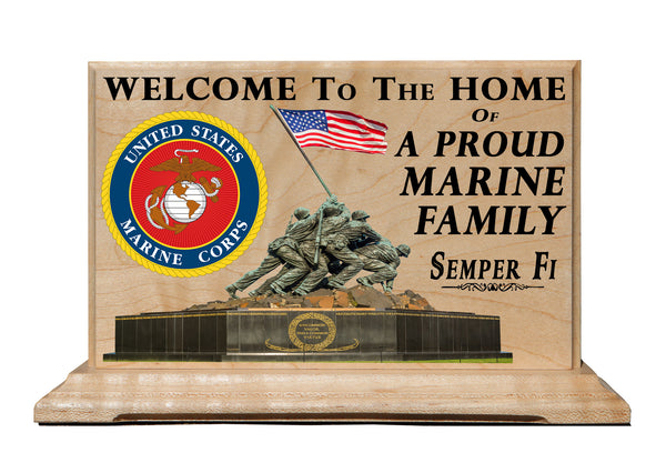 Proud Marine Family Sign Official USMC Marine Family Plaque