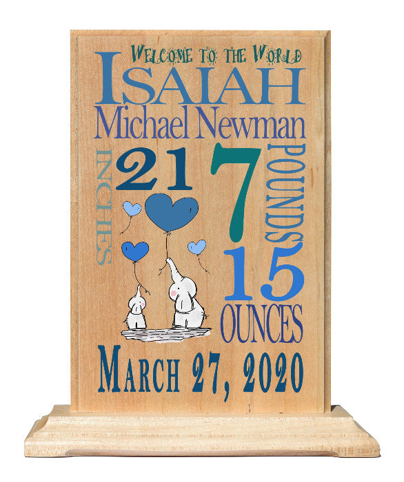 Custom Baby Announcement Gift Plaque Sign Personalized