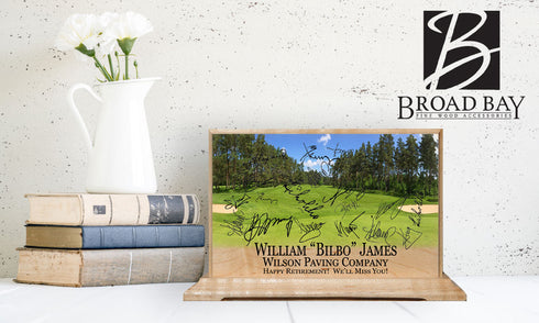 Personalized Retirement Gift Plaque Golf Theme For Golfers