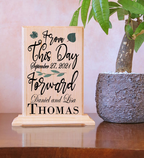 From This Day Forward Wedding Gift Personalized Anniversary Gift With Couple's Names & Date