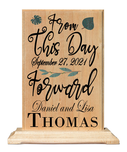 From This Day Forward Wedding Gift Personalized Anniversary Gift With Couple's Names & Date