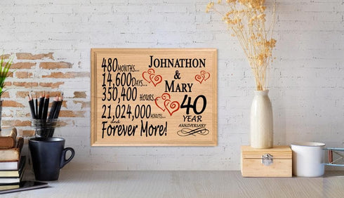 Amazon.com: 40 Years Anniversary Romantic Gifts for Wife, 3.5