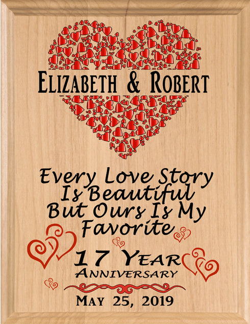Personalized 17 Year Anniversary Gift Sign Every Love Story