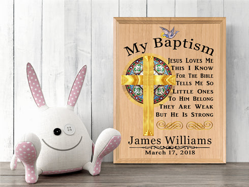 Personalized Baptism Gift Plaque