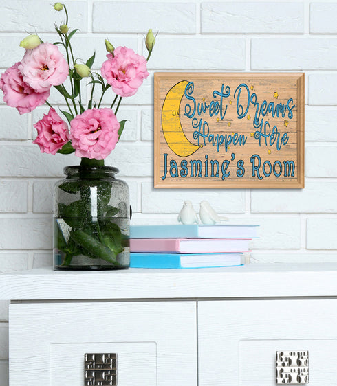 Sweet Dreams Happen Here Sign Child's Room or Nursery Decoration Sign