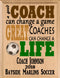 Personalized Soccer Coach Gift Plaque Solid Wood Custom Great Coaches Appreciation Award