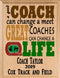 Track Coach Plaque Gift For Great Team Coaches