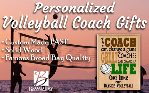 Volleyball Coach Gift Plaque for Men or Women