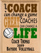 Volleyball Coach Gift Plaque for Men or Women