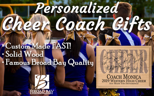 Cheer Coach Gift Personalized Plaque For Great Cheerleading Coaches