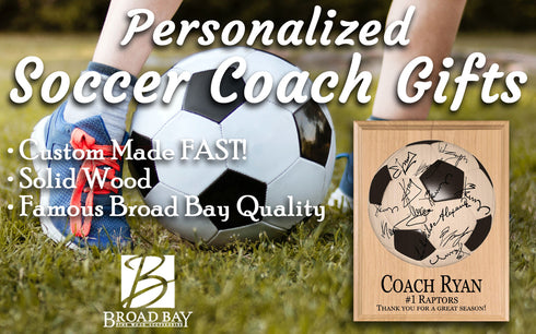 Personalized Soccer Coach Gift Plaque SIGNABLE by TEAM