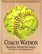 Personalized Softball Coach Gift PLAQUE For Team Notes and Signatures